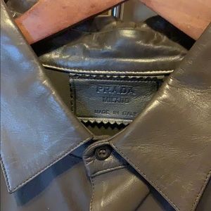 Authentic Prada Calf soft leather shirt
